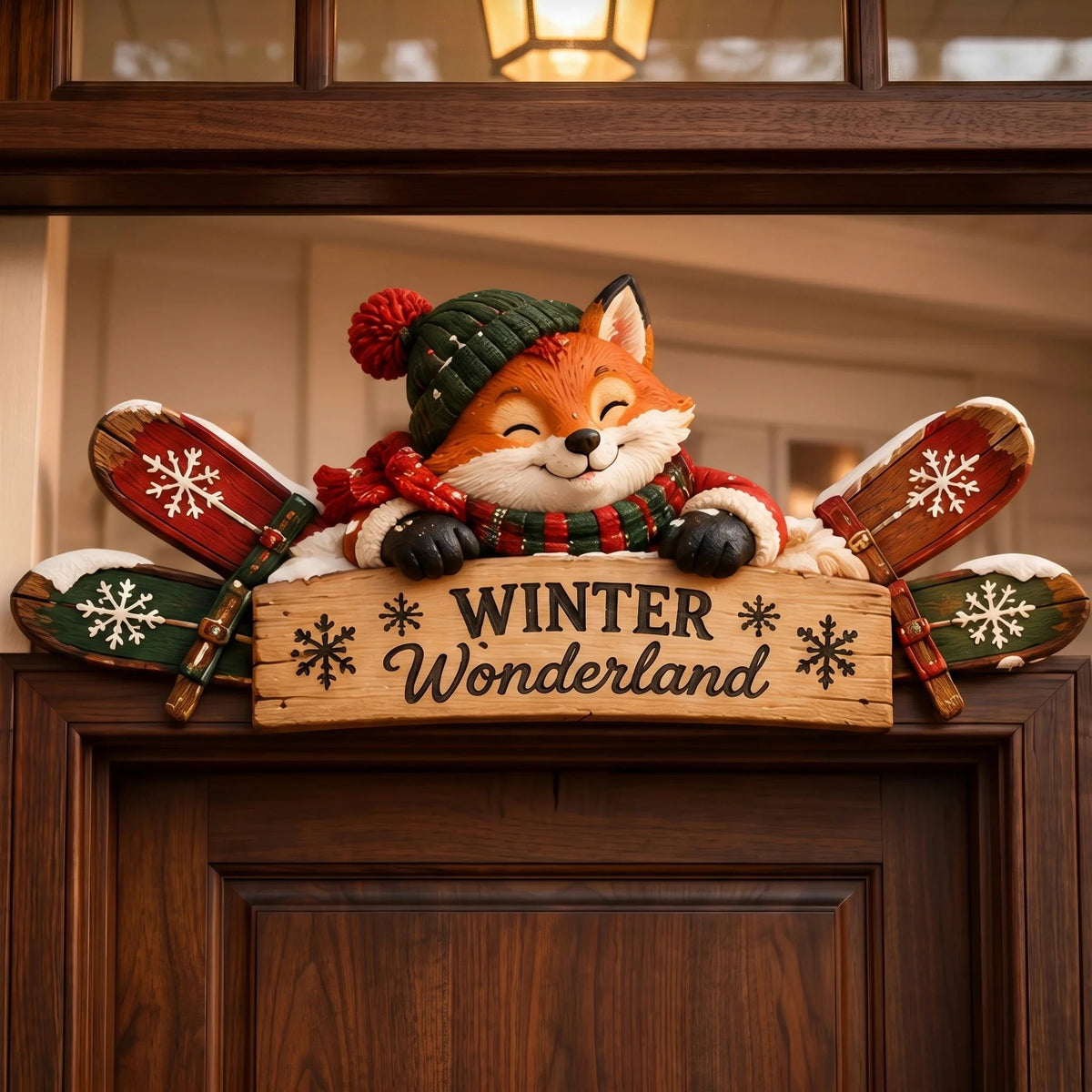 āļøšæ | Rustic Winter Mountain Cabin Door Frame Decor, Christmas Above-Door Wall Sign, Seasonal Porch Home Ornament