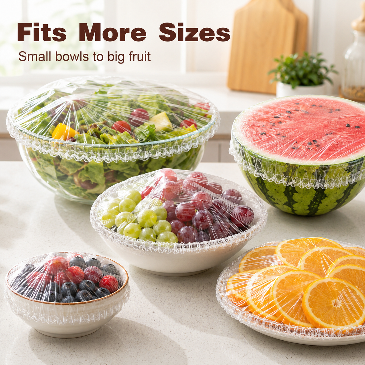 🔥Disposable food covers made from food-grade, stretchy plastic for bowls and plate