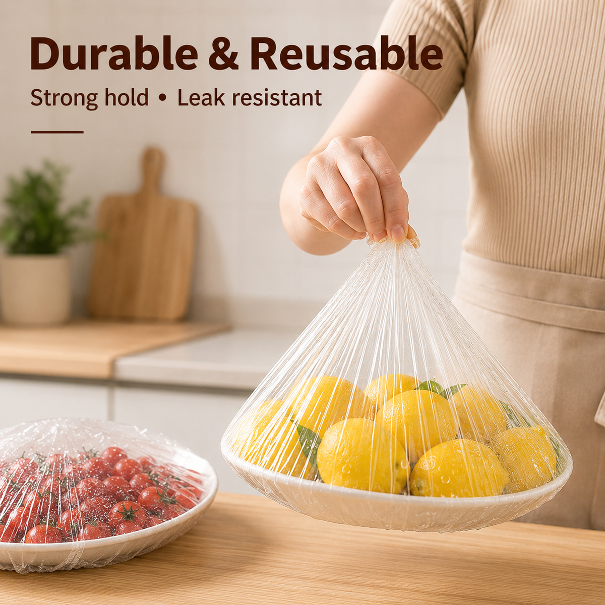 🔥Disposable food covers made from food-grade, stretchy plastic for bowls and plate