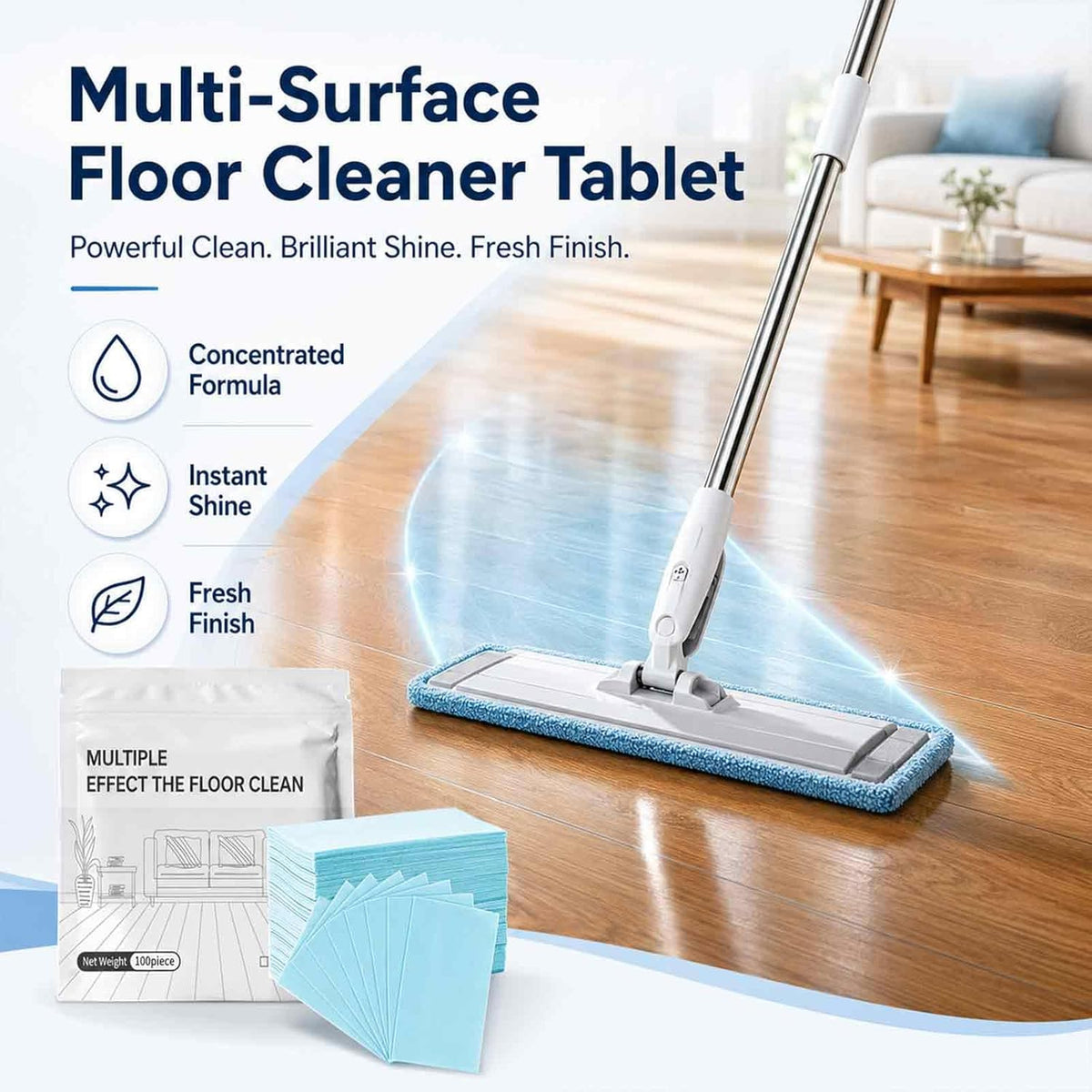 🧹 Multi-Surface Deep Cleaning Sheets (100 PCS) ✨ Powerful Stain Removal for Kitchen, Bathroom & More