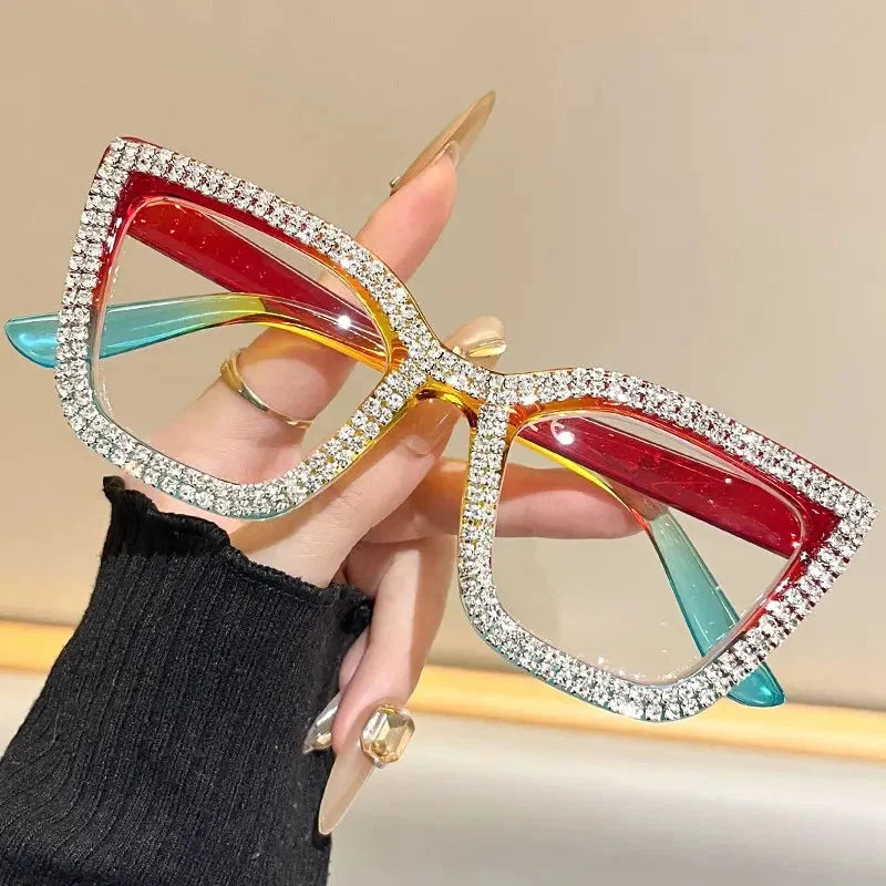 Cat-eye reading glasses with blue light protection