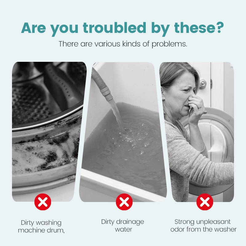 🔥Buy 2 Get 1 Free🎁Washing Machine Cleaner – 12 tablets, deep cleans inner tank & pet hair. 🧼