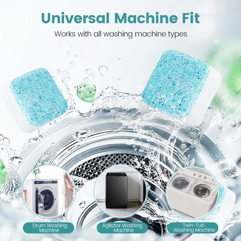 🔥Buy 2 Get 1 Free🎁Washing Machine Cleaner – 12 tablets, deep cleans inner tank & pet hair. 🧼