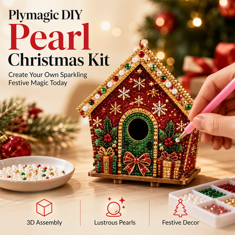 🎄 Last Day Special Price £19.99!🎅 3D Pearl Art Christmas Kit — Sparkling DIY Holiday Decor
