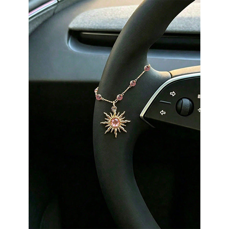 🏆 Last Day Special Price £9.99 ! 🎁Vintage Alloy Car Interior Charm – Cross & Star Pendant